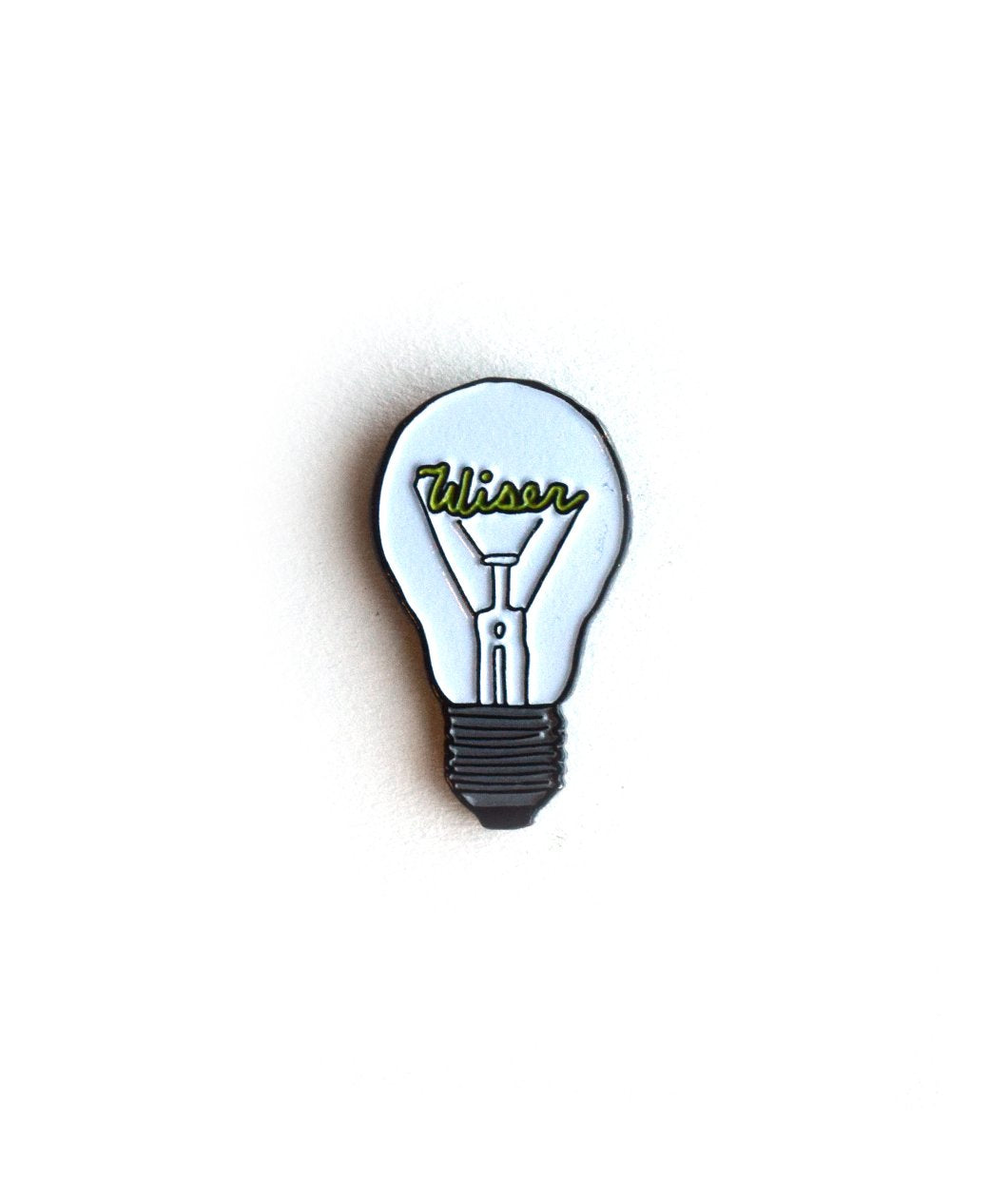 Enamel Wiser Lightbulb Lapel Pin